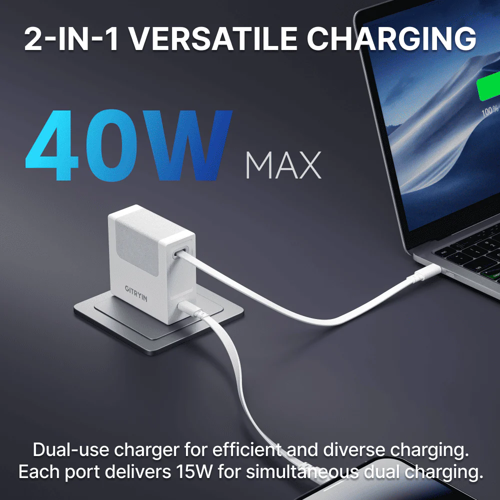 Gitryin Retractable 40W Charger - Lightning + USB-A Cable - Image 4