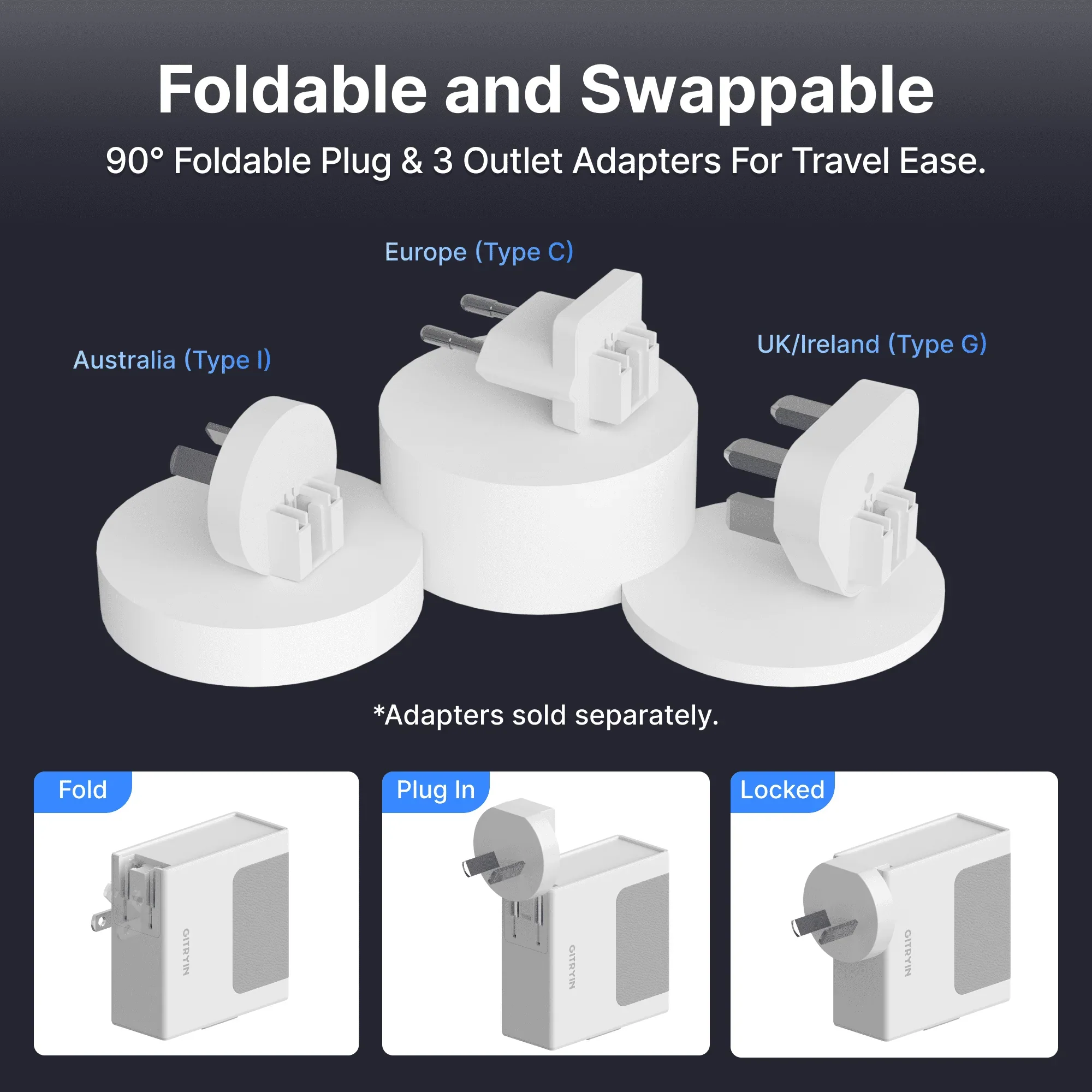 Gitryin Retractable Charger - White/USB-C Cable (40W) - Image 10