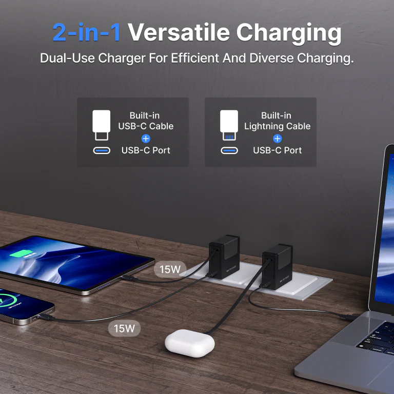 Gitryin Retractable Charger - White/USB-C Cable (40W) - Image 21