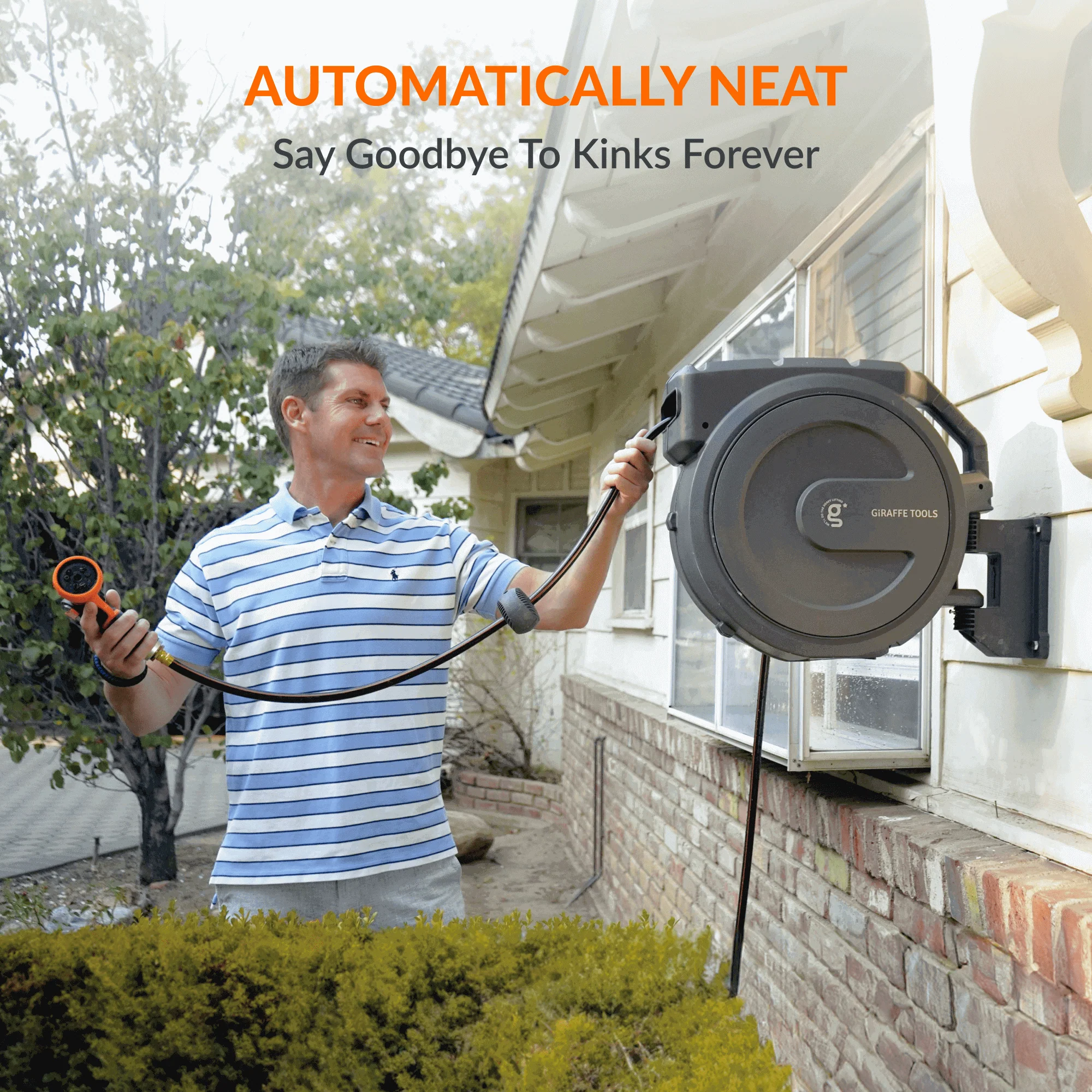 Retractable Garden Hose Reel-5/8in-90ft - Image 5